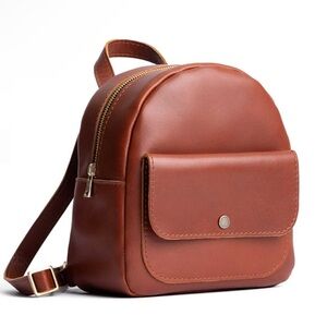 portland leather goods SNAP MINI BACKPACK Brown